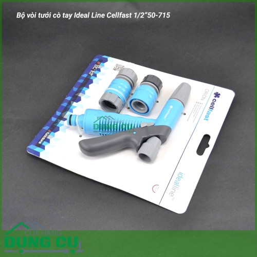 Bộ vòi tưới cò tay Ideal Line Cellfast 1/2”50-715