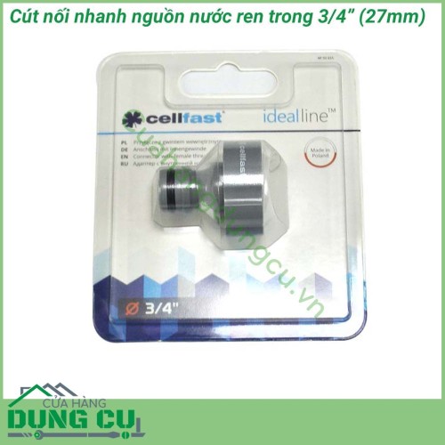 Cút nối ren trong Ideal Line Plus Cellfast 50-655