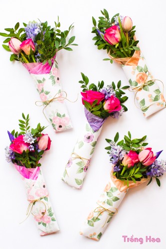 Cách bó hoa bằng giấy gói quà tuyệt đẹp nhân ngày của Mẹ