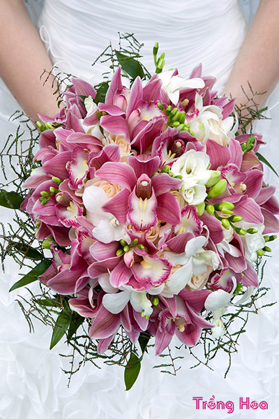 Cách bó hoa Lan làm hoa cưới tuyệt đẹp chỉ mất 3 phút
